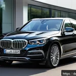 리스 차량 잔존가치 계산 - A high-end German luxury sedan from brands like BMW, Audi, or Mercedes-Benz parked on a clean urban ...